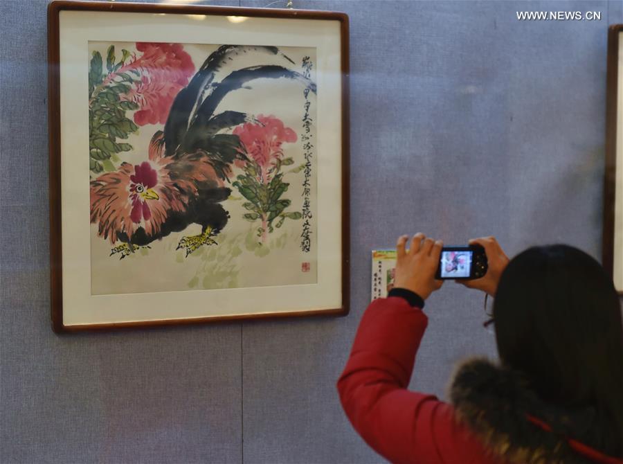 Exposi??o temática dedicada ao ano do galo inaugurada em Shanxi