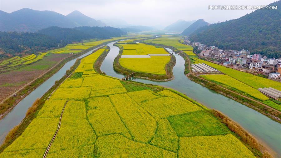 Imagens da primavera ao redor da China