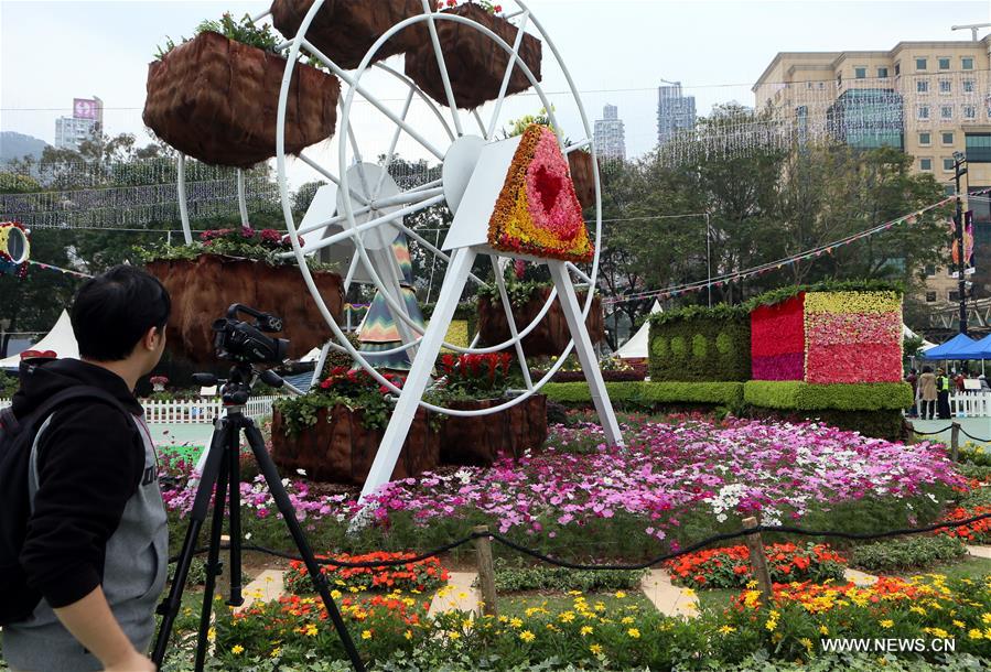 Exposi??o de flores realizada no Parque Vitória em Hong Kong 
