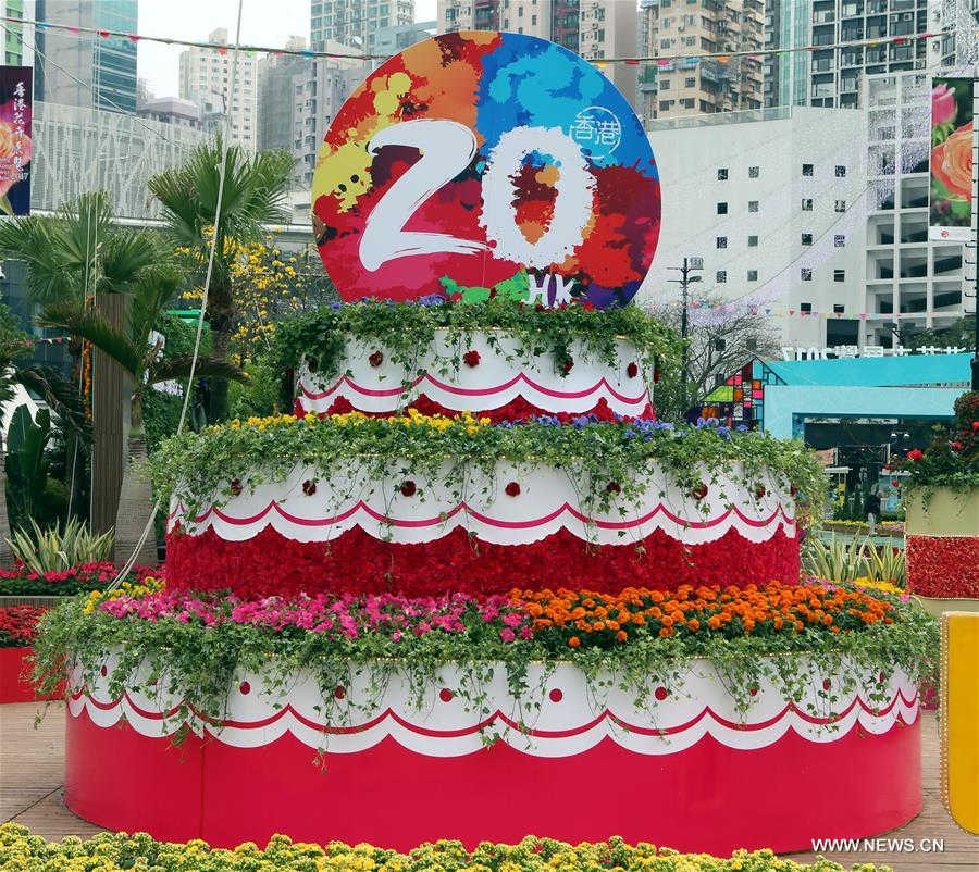 Exposi??o de flores realizada no Parque Vitória em Hong Kong 