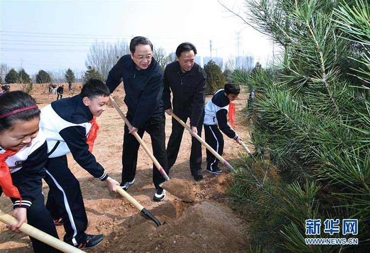Presidente chinês planta árvores e pede compreens?o e prote??o da natureza