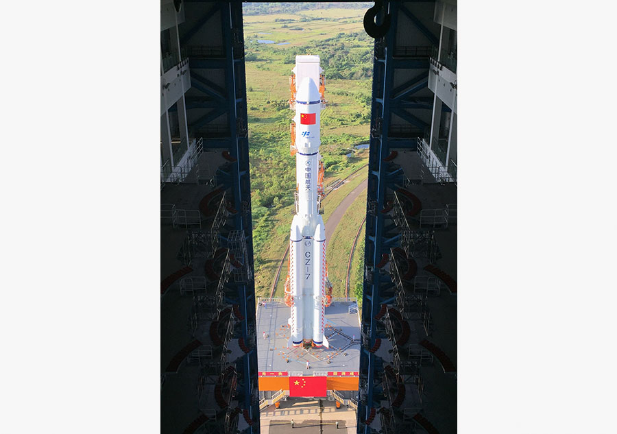Nave espacial de carga Tianzhou 1 transferida para Centro de Lan?amento Espacial de Wenchang