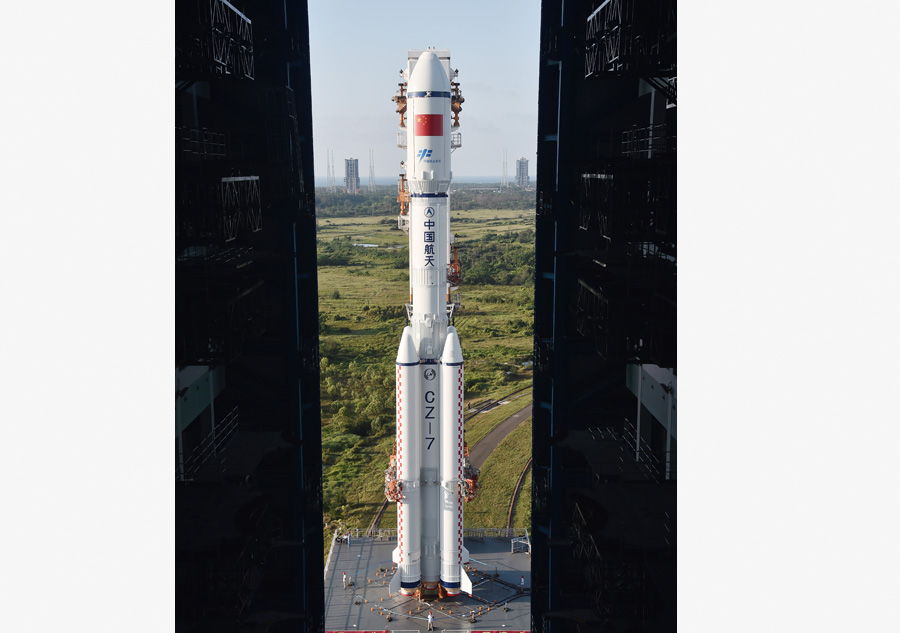 Nave espacial de carga Tianzhou 1 transferida para Centro de Lan?amento Espacial de Wenchang