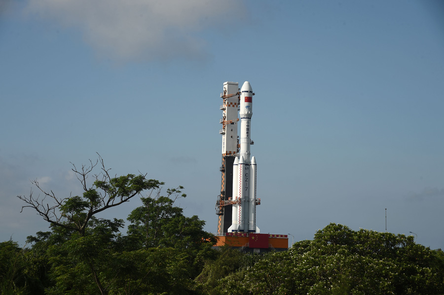 Nave espacial de carga Tianzhou 1 transferida para Centro de Lan?amento Espacial de Wenchang