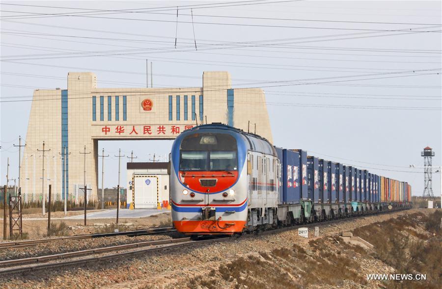 Primeiro trem de carga London-Yiwu com produtos britanicos chega à China