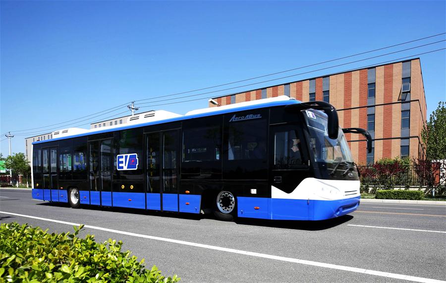 ?nibus elétrico fabricado pela CIMC entra em fase de testes em Hebei