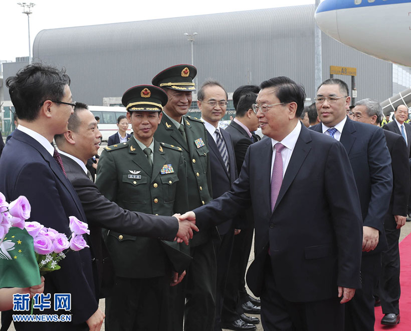 Zhang Dejiang realiza visita de inspe??o à RAE de Macau