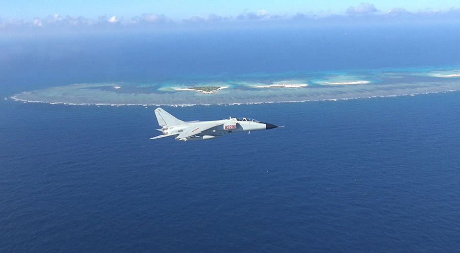 Frota do Mar da do Sul da China realiza treinamento aéreo avan?ado