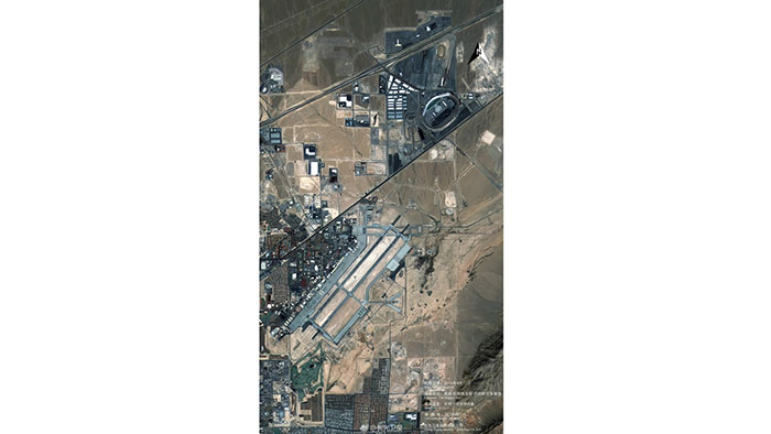 Satélite chinês revela fotos da Base da For?a Aérea Nellis dos EUA