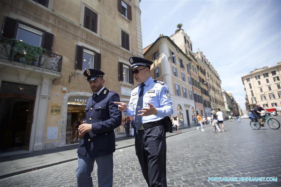 Patrulhas policiais conjuntas entre China e Itália s?o lan?adas em Roma