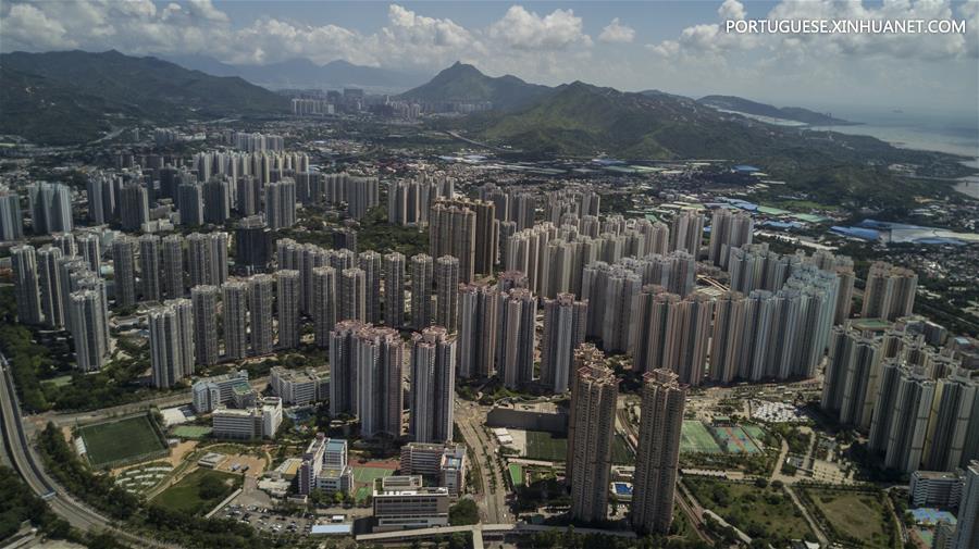 Vista aérea de Hong Kong
