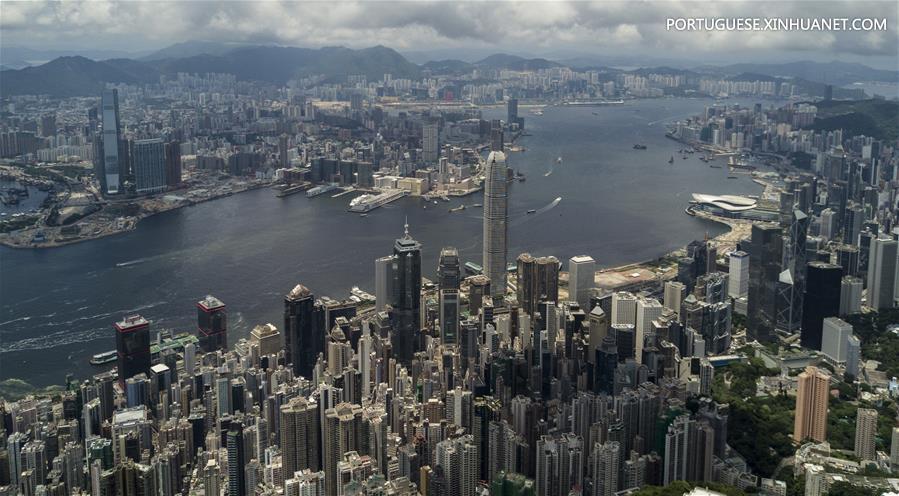 Vista aérea de Hong Kong