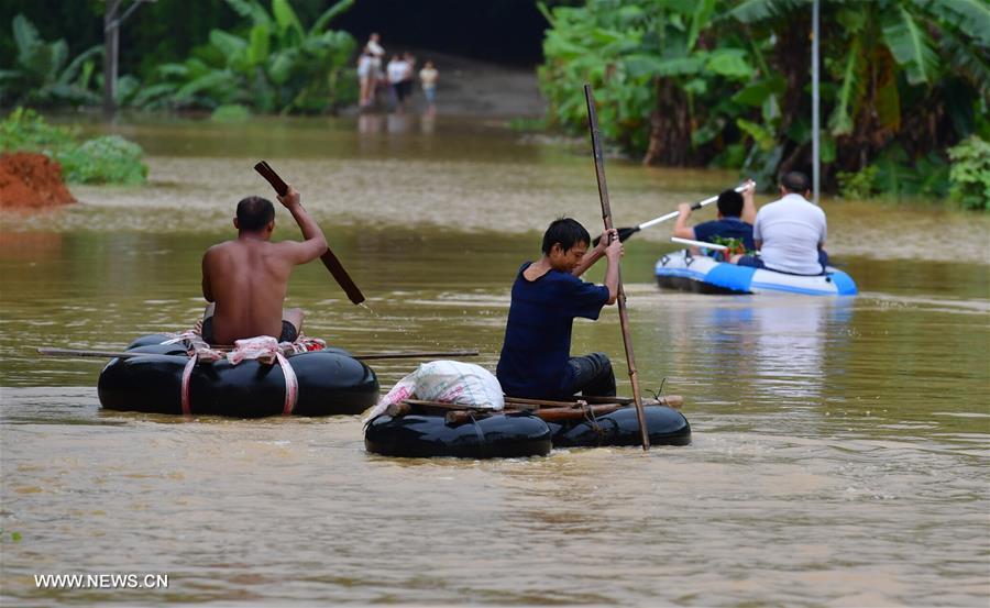 Inunda??es em Guangxi deixam 16 mortos e levam à evacua??o de 94 mil pessoas 