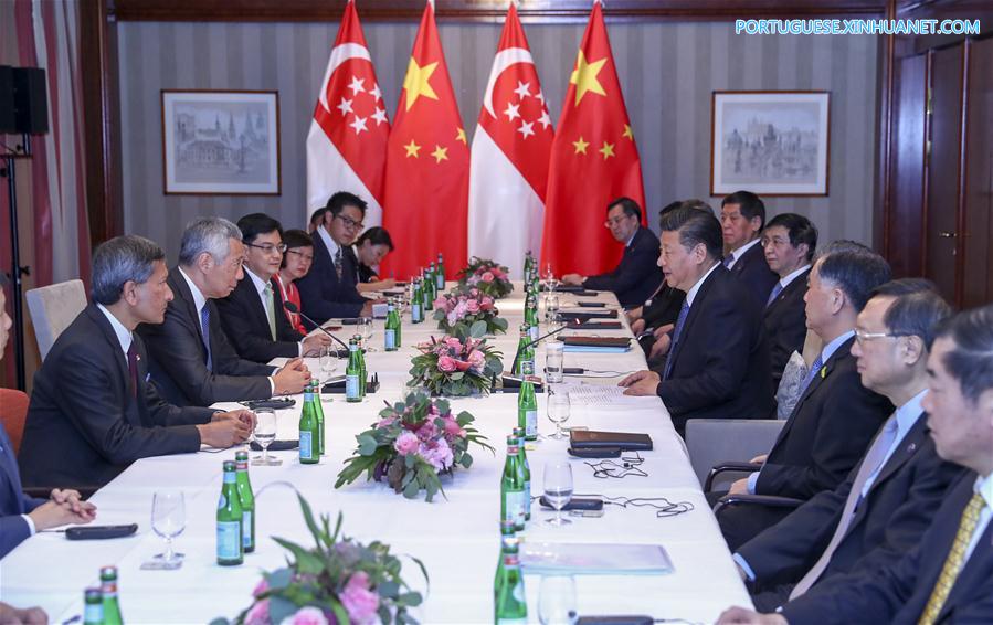 Presidente chinês pede entendimento mútuo com Cingapura sobre interesses essenciais e principais preocupa??es