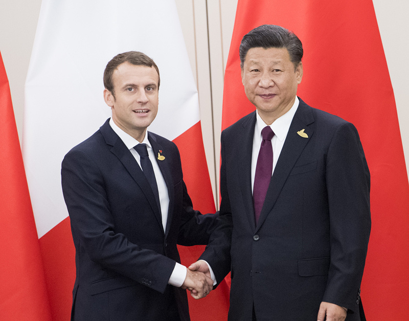 Xi e Macron concordam em promover a coopera??o China-Fran?a