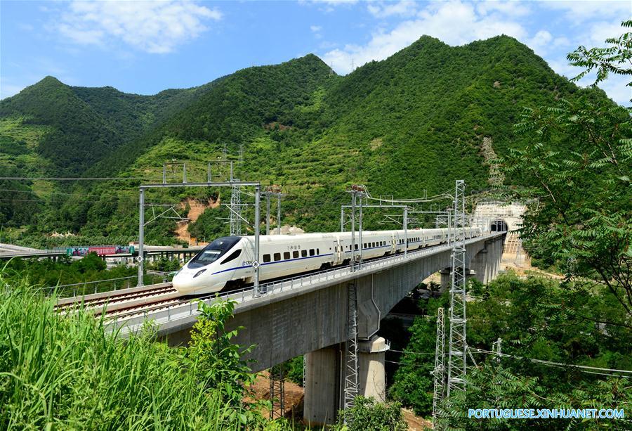 Nova ferrovia de alta velocidade ligando Baoji e Lanzhou inicia opera??o