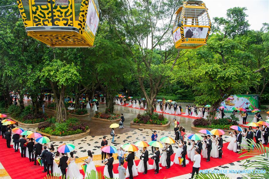 227 casais participam de cerim?nia de casamento conjunta em Guangzhou