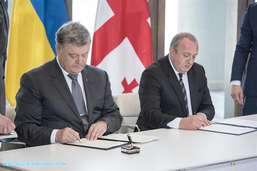 Ucrania e Geórgia prometem trabalhar juntos em defesa