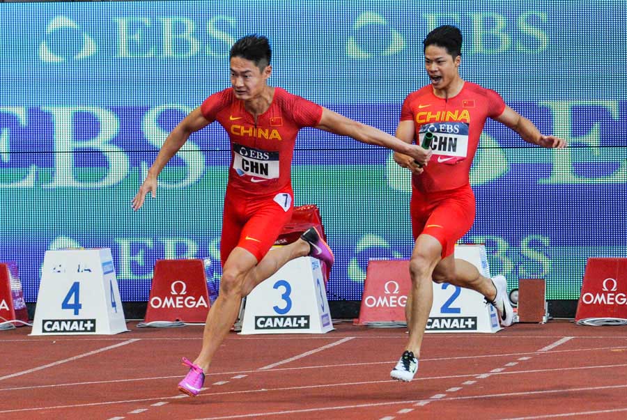 China garante vitória nos 4x100 metros de revezamento do sexo masculino no M?naco