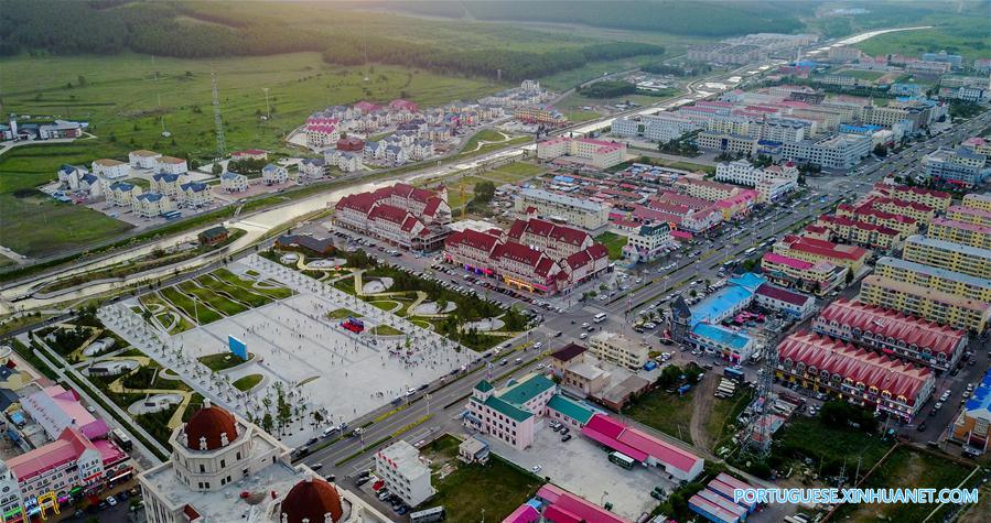 Cidade turística de Arxan na Mongólia Interior, no norte da China