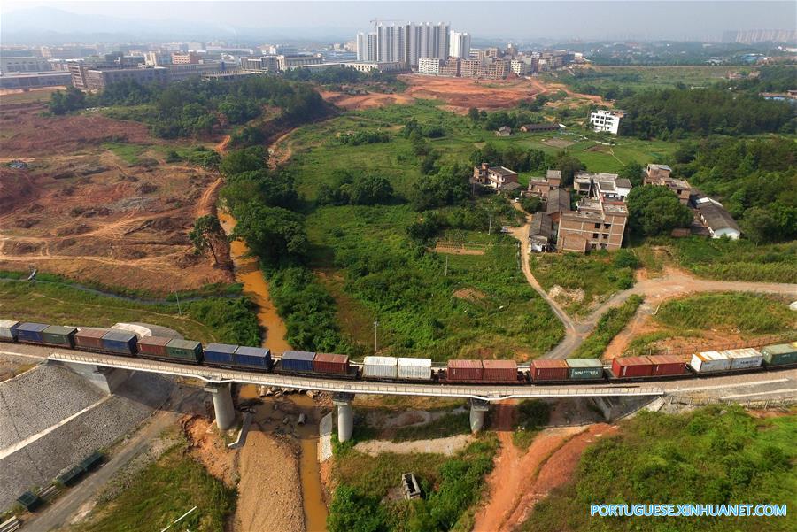 Servi?o de trem de carga é lan?ado entre Ganzhou e Cazaquist?o