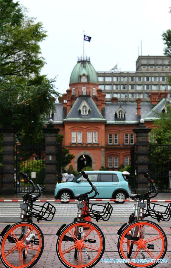 Mobike lan?a servi?o de bicicletas compartilhadas em Sapporo, Jap?o