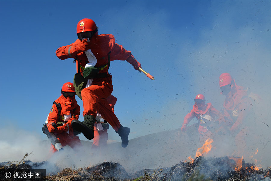 Mongólia Interior realiza exercício de preven??o contra incêndios florestais