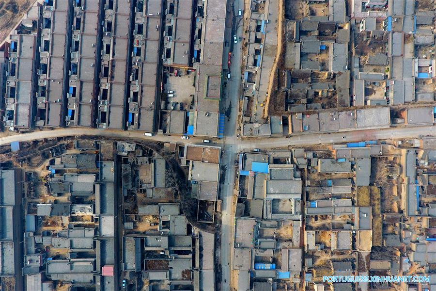 Paisagens das aldeias de Shanxi, no norte da China