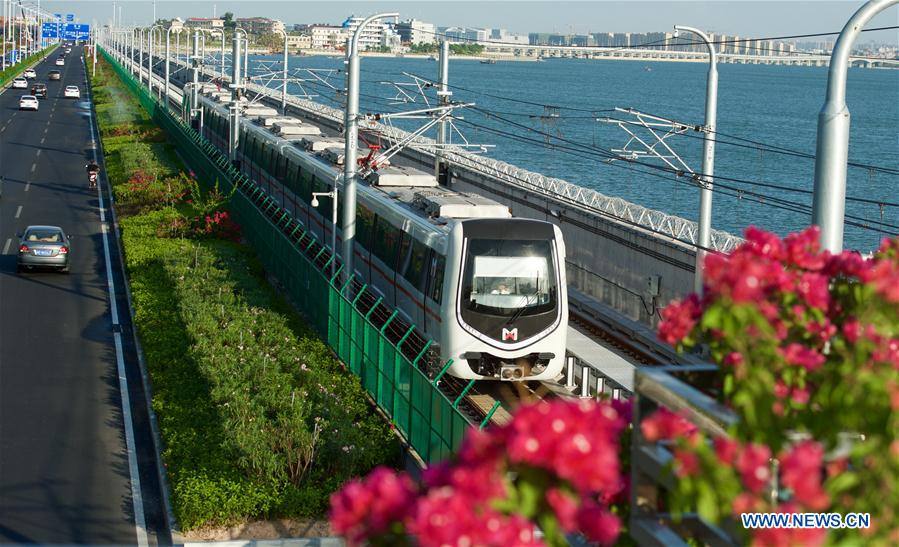 Metr? com vista para o mar completa fase de teste em Xiamen