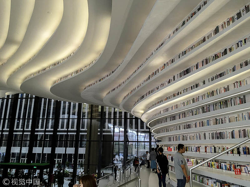 Nova biblioteca em Tianjin torna-se viral nas redes sociais