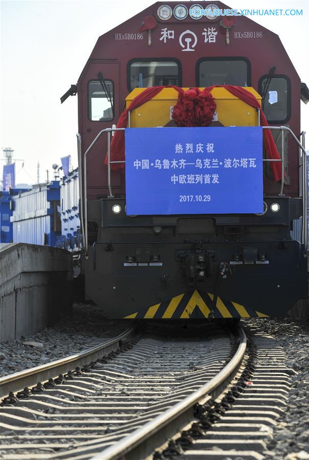 Novo trem de carga liga Xinjiang à Ucrania
