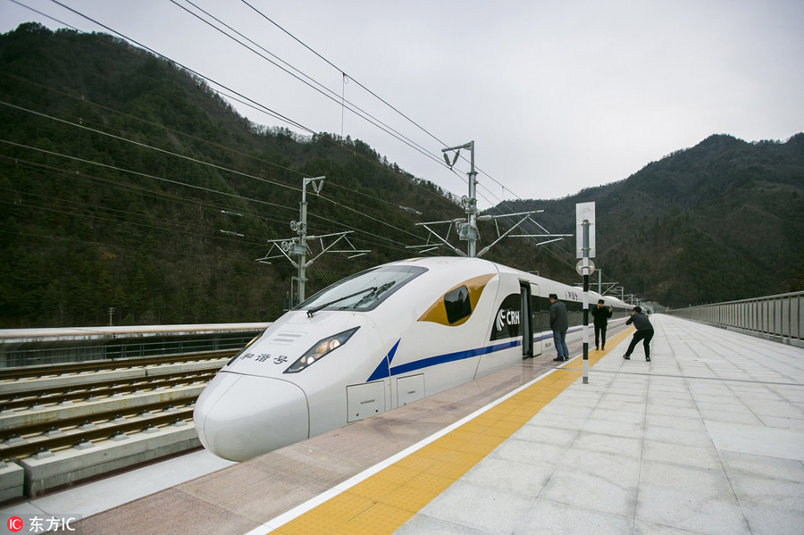 Ferrovia de alta velocidade entre Xi'an e Chengdu realiza teste de opera??o