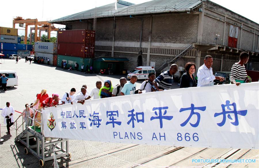 Navio-hospital naval chinês chega à Tanzania