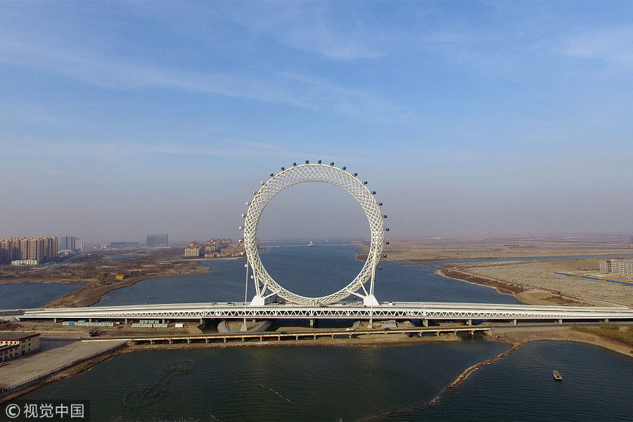 Maior roda gigante sem eixo do mundo construída na China