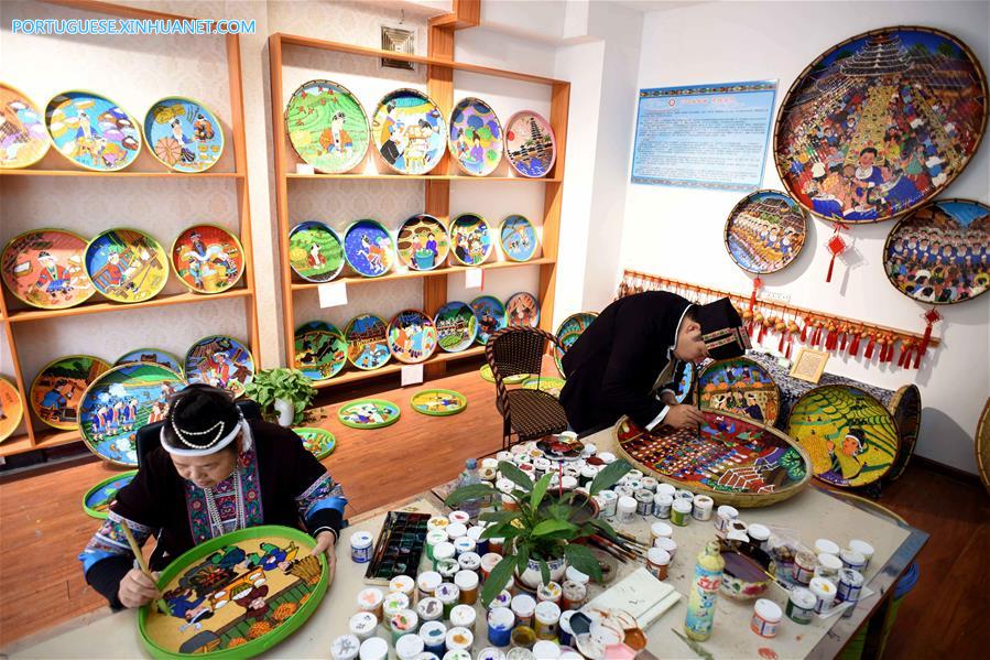 Pinturas da etnia Dong em Zhuang de Guangxi