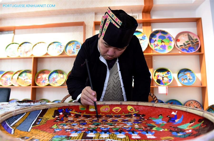 Pinturas da etnia Dong em Zhuang de Guangxi