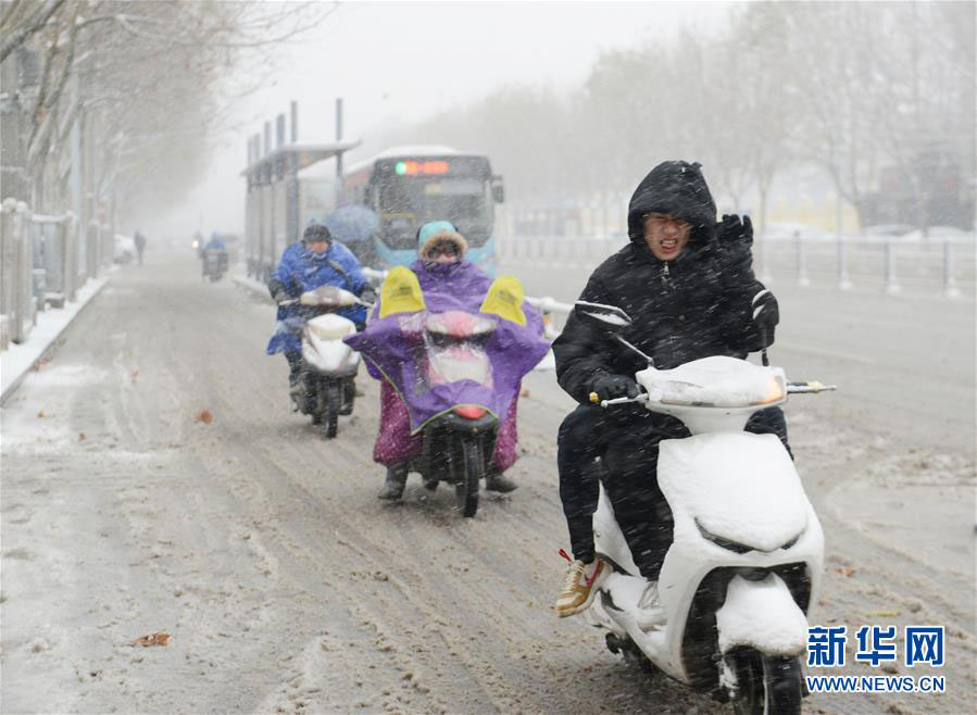 Primeiro nev?o de 2018 atinge cidades chinesas
