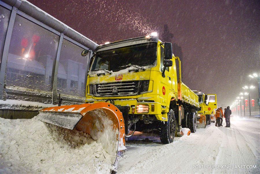 Várias cidades da China têm primeira queda de neve de 2018