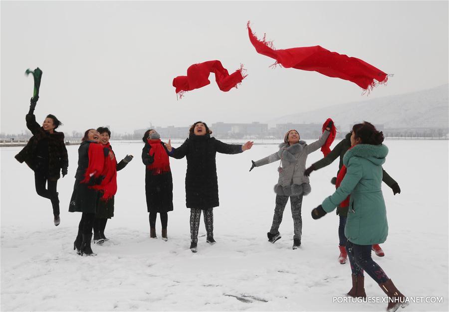 Várias cidades da China têm primeira queda de neve de 2018