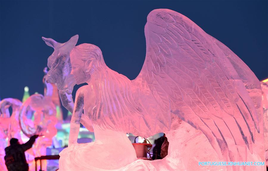 Galeria: 2o dia da 32a Competi??o Internacional de Esculturas de Gelo de Harbin