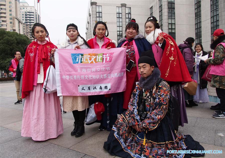 Concurso sobre conhecimento da cultura tradicional chinesa em Shanghai
