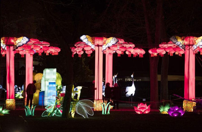 Lanternas tradicionais chinesas exibidas em Gaillac, Fran?a