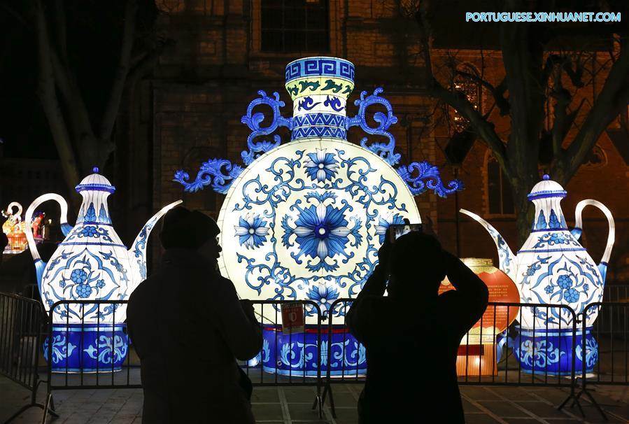 Exposi??o de lanternas chinesas inaugurada em Bruxelas