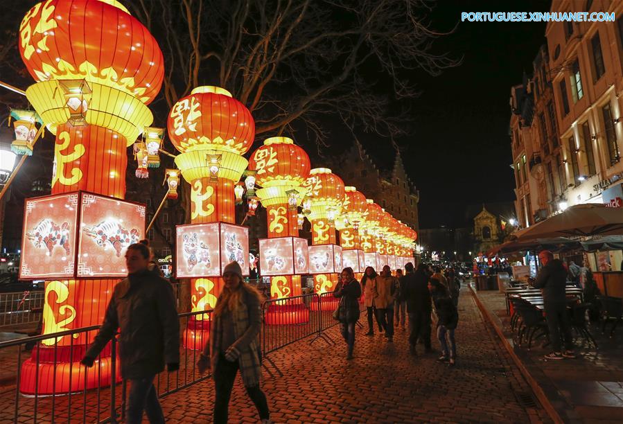 Exposi??o de lanternas chinesas inaugurada em Bruxelas