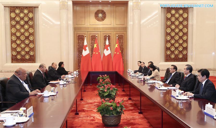 China e Tonga concordam em promover parceria estratégica