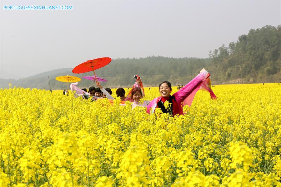Esta??o das flores transforma paisagens na China