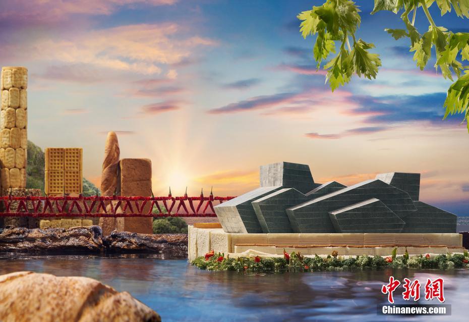 Jovens chineses utilizam produtos alimentares para criar 6 edifícios simbólicos de Chongqing
