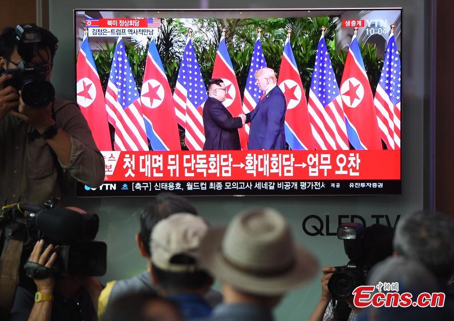 Cúpula histórica Trump-Kim seguida de perto no mundo inteiro