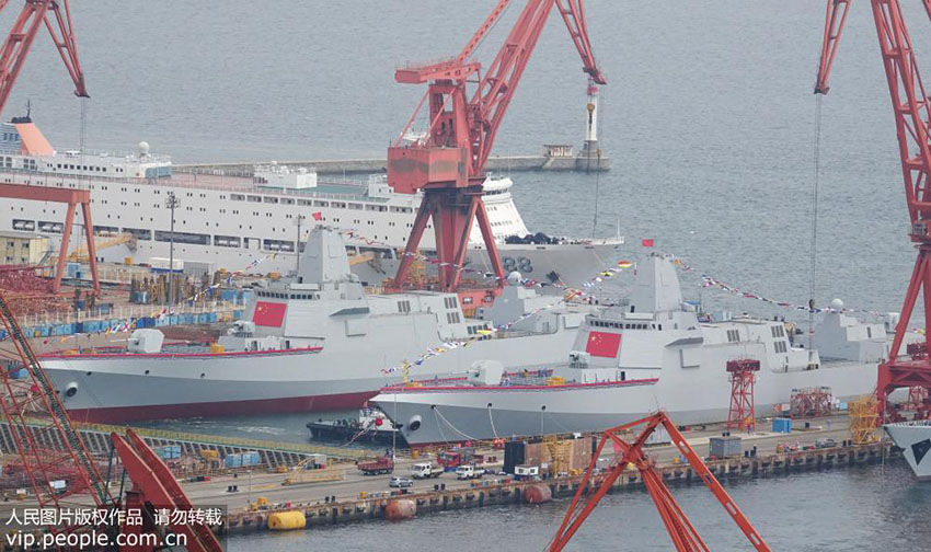 Marinha chinesa adquire dois novos contratorpedeiros Tipo 055
