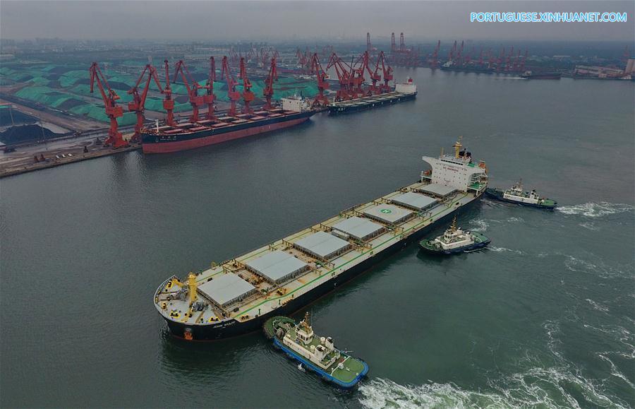 Movimenta??o do porto de Tangshan atinge 303 milh?es de toneladas na primeira metade de 2018